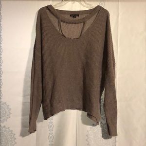 Plus size crop sweater
